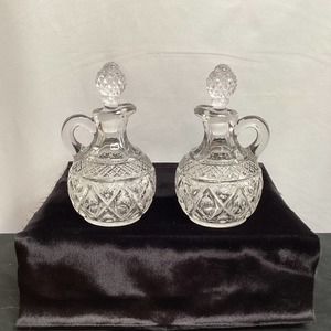 Depression Glass Indian Colony Parklane Cruet Oil & vinegar